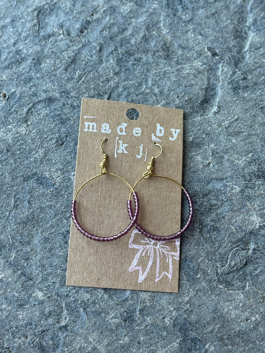Beaded Hoop Earrings