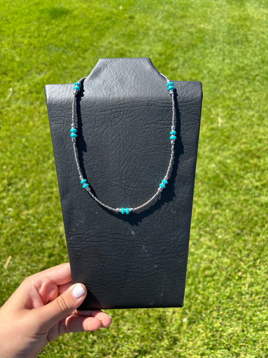 Turquoise beaded necklace