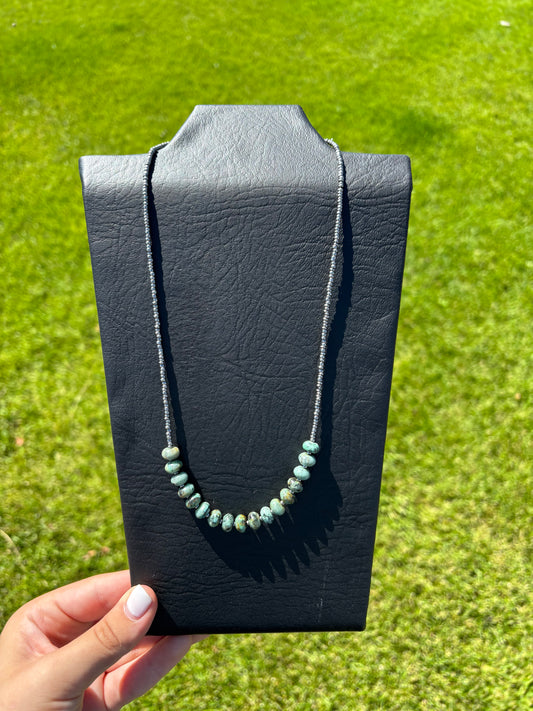 Turquoise beaded necklace