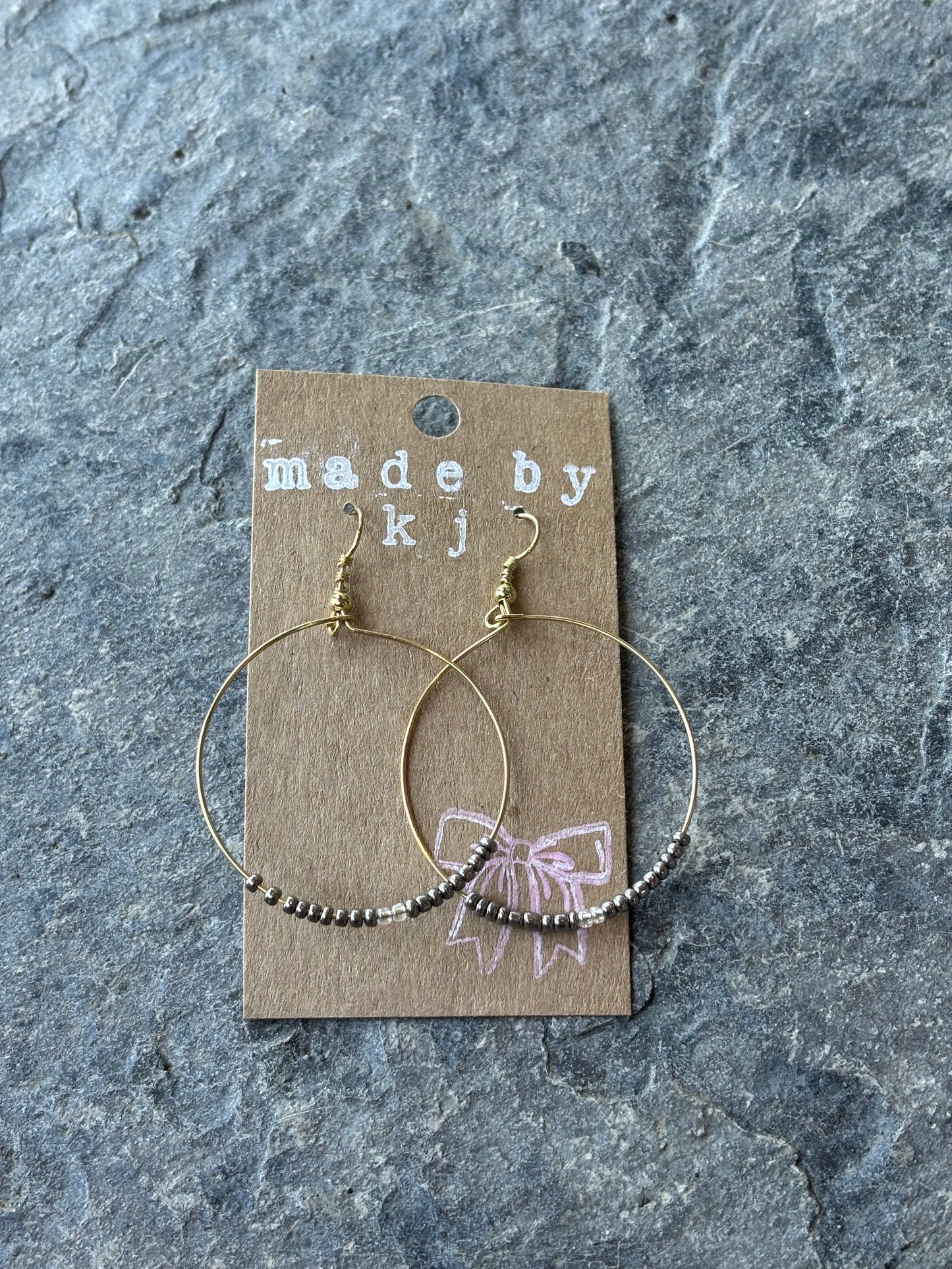 Beaded Hoop Earrings