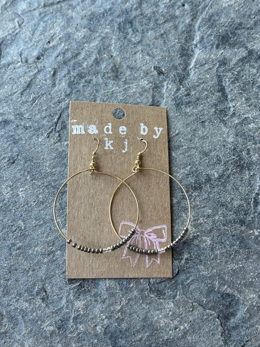 Beaded Hoop Earrings