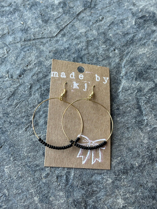 Beaded Hoop Earrings