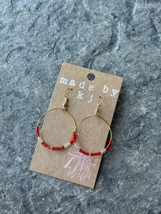 Beaded Hoop Earrings