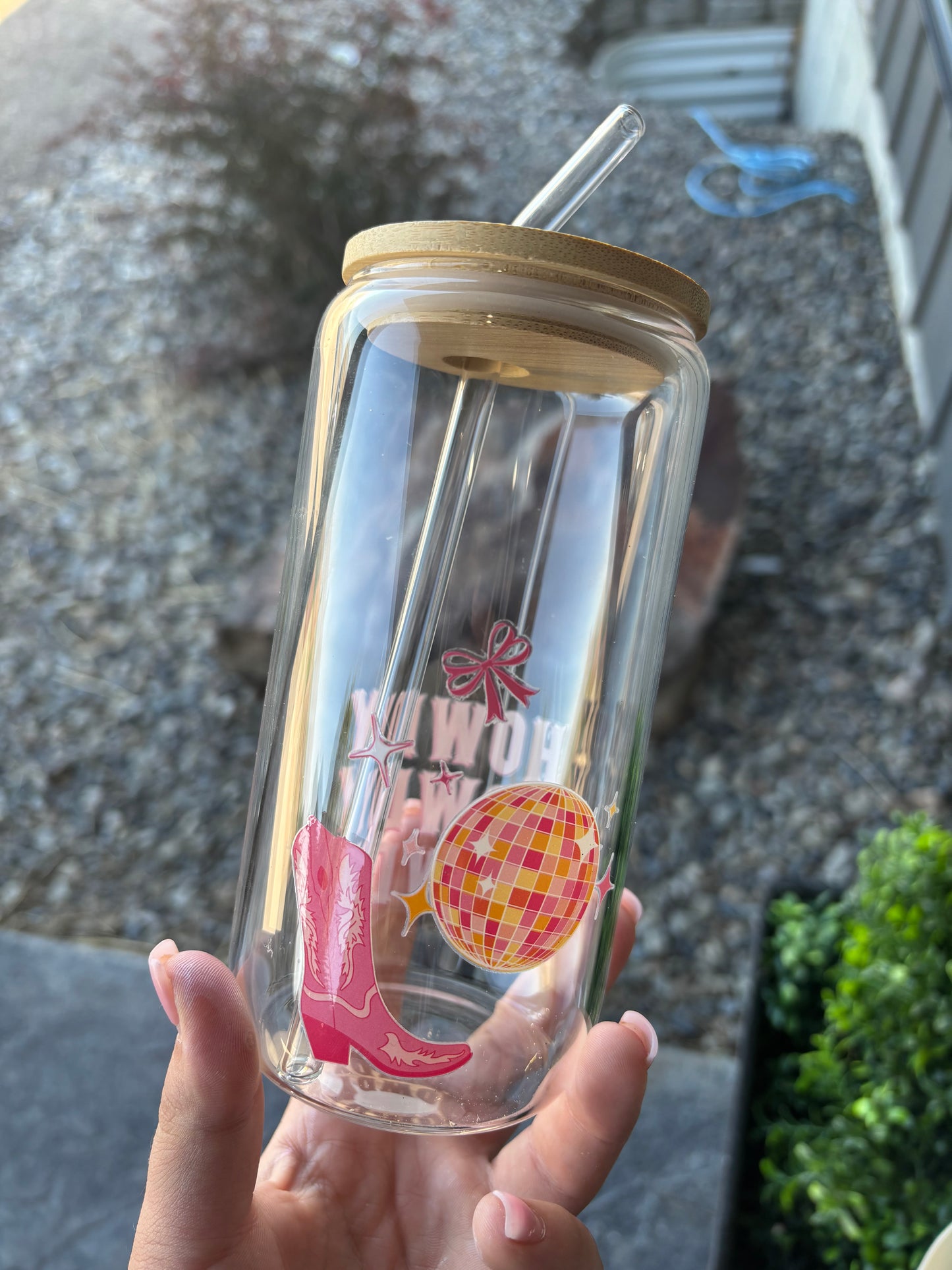 Decorated Glass Cup
