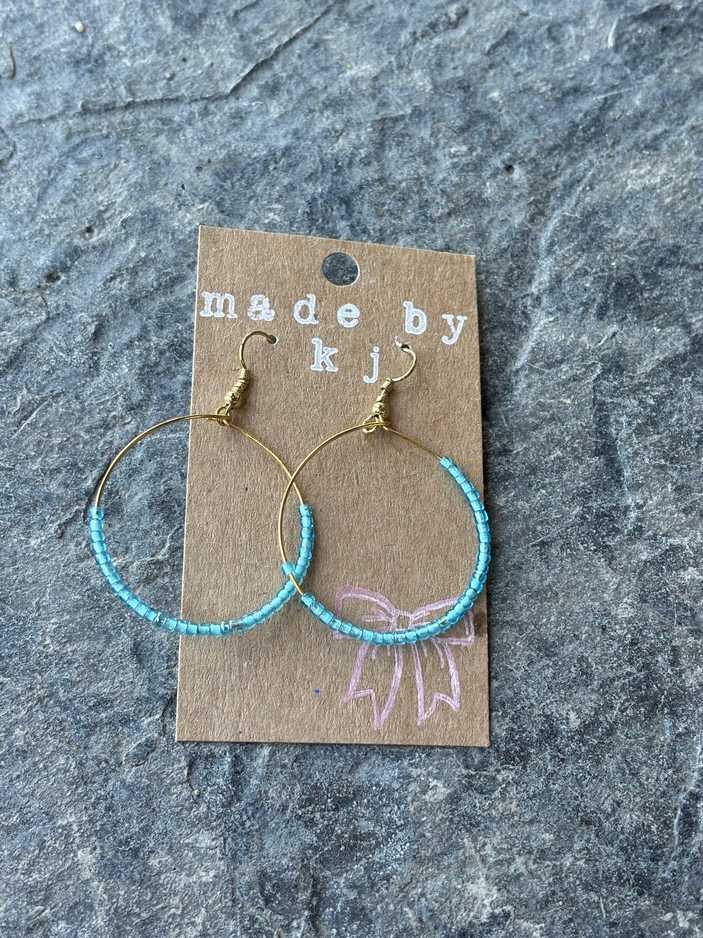 Beaded Hoop Earrings