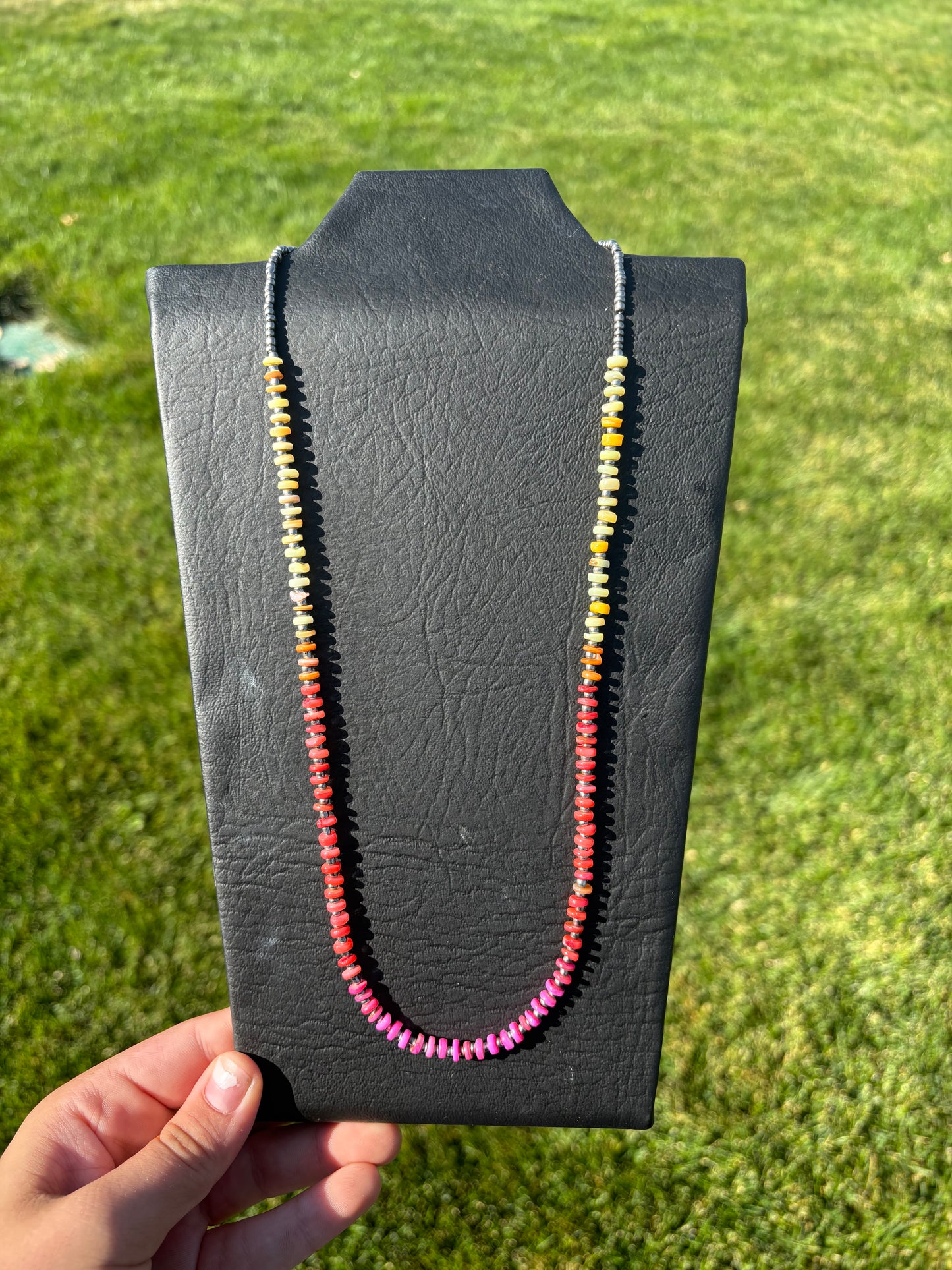Colored beaded necklace